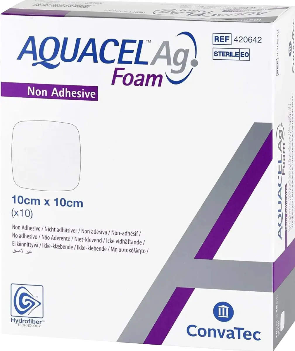 Aquacel® Ag Foam Hydrofiber® Non-Adhesive Dressing with SIlver