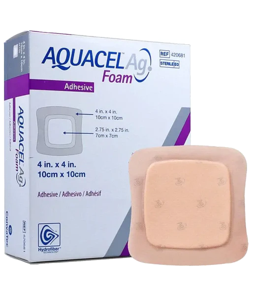 Aquacel® Ag Foam Hydrofiber® Adhesive Dressing with SIlver